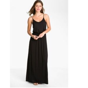 Lush Elegant Black Knit Maxi Dress